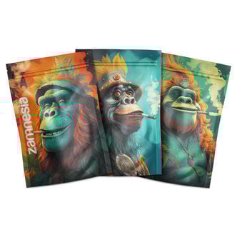 Z-Lock Stash Bags Puffin Primates (Grande)