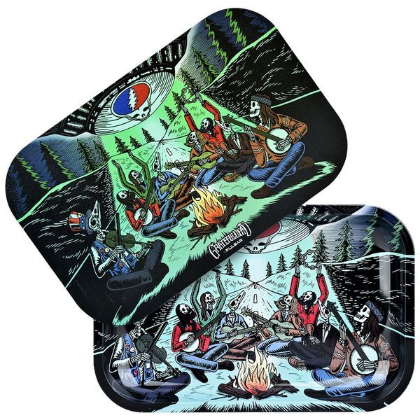 Metal Rolling Tray With Lid Small (Grateful Dead x Pulsar)