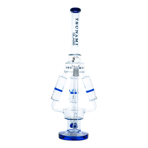 Bong Sprinkler Perc Quad Honeycomb 21'' (Tsunami Glass)