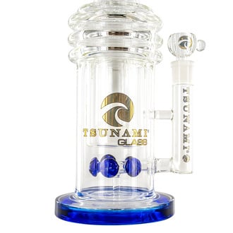 Bong Button Double Honeycomb Perc 16'' (Tsunami Glass)