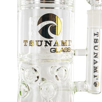 Bong Barrel Showerhead Drum Honeycomb 20'' (Tsunami Glass)