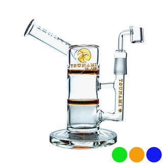 Rig Side Neck Honey Turbine 9" para dabs (Tsunami Glass)