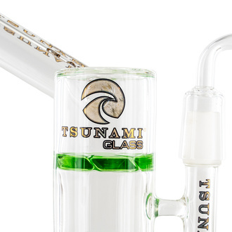 Rig Side Neck Honey Turbine 9" para dabs (Tsunami Glass)