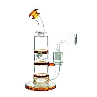 Rig para dabs Double Honeycomb Turbine 8″ (Tsunami Glass)