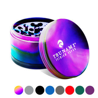 Dry Herb Grinder 63mm (Tsunami Glass)
