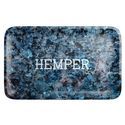 Rolling Tray ''Luxe Marble'' Black/Blue (Hemper)