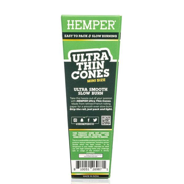 Ultra Thin White Mini Cones (Hemper) 10pk
