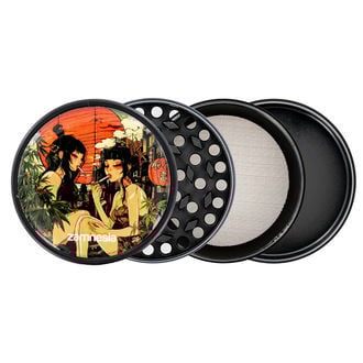 Colección de grinders metálicos Rising Sun (Zamnesia) - 4 partes Ø50mm