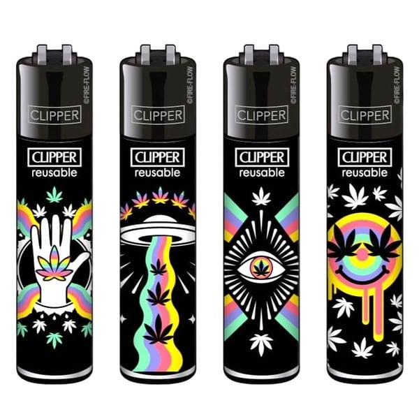 Mechero Arte de Hierba Clásico (Clipper)