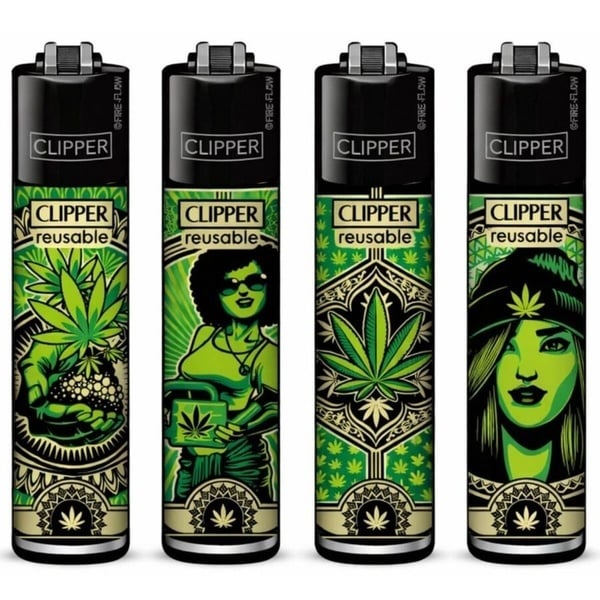 Mechero Arte de Hierba Clásico (Clipper)