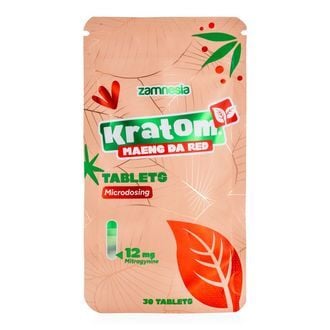 Pastillas de kratom para microdosificación - Maeng Da rojo (Zamnesia)