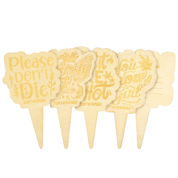 Marcadores de madera para macetas (Zamnesia)