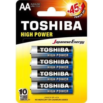 Pilas alcalinas AA (TOSHIBA)