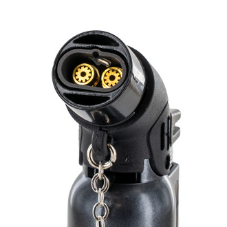 Encendedor metálico de doble llama