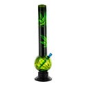 Bong acrílico negro con hojas