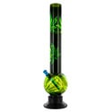 Bong acrílico negro con hojas