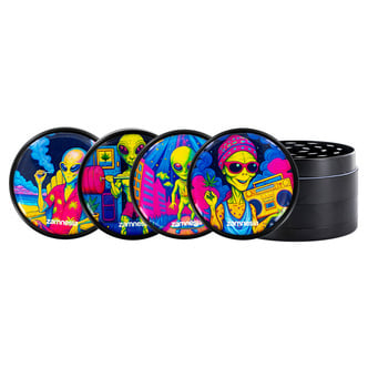 Colección de grinders metálicos Area 420 (Zamnesia) - 4 partes Ø63mm