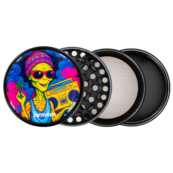 Colección de grinders metálicos Area 420 (Zamnesia) - 4 partes Ø63mm