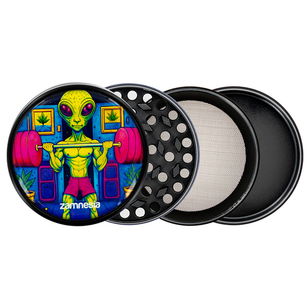 Colección de grinders metálicos Area 420 (Zamnesia) - 4 partes Ø63mm