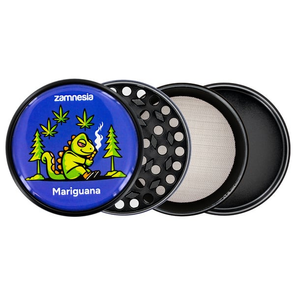 Colección de grinders metálicos Puff Pals (Zamnesia) - 4 partes Ø63mm