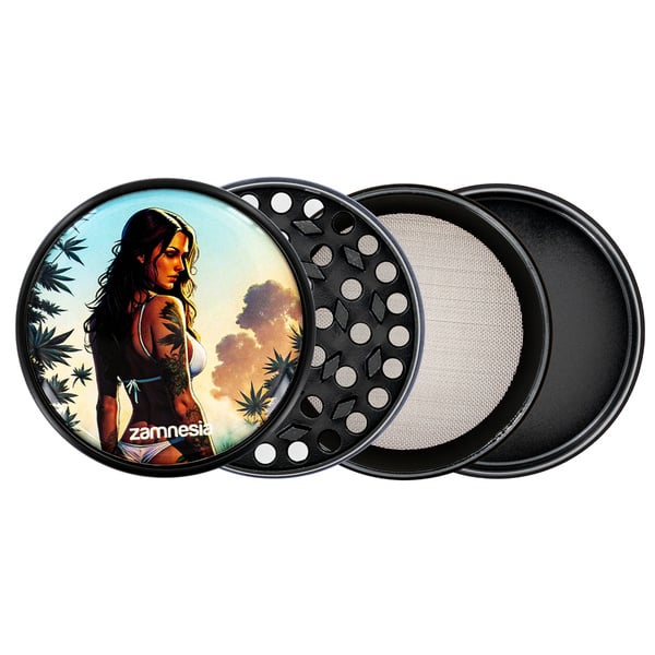 Colección de grinders metálicos Bad Bitches (Zamnesia) - 4 partes Ø63mm