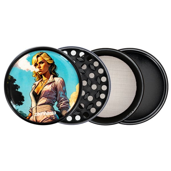 Colección de grinders metálicos Bad Bitches (Zamnesia) - 4 partes Ø63mm