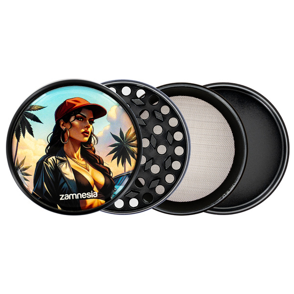 Colección de grinders metálicos Bad Bitches (Zamnesia) - 4 partes Ø63mm