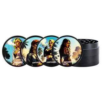 Colección de grinders metálicos Bad Bitches (Zamnesia) - 4 partes Ø63mm