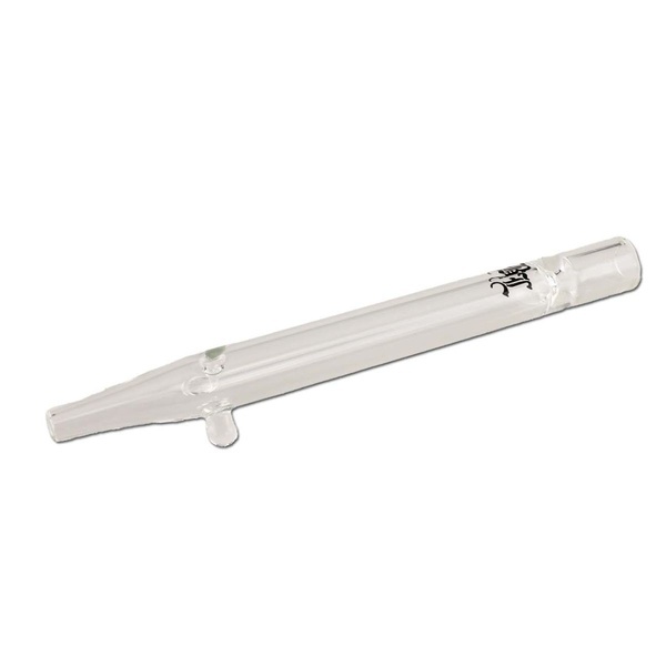One-Hitter de Vidrio con Boquilla y Roll Stop (Black Leaf)