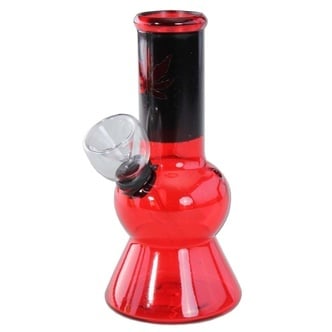 Minibong mit Hanfblatt