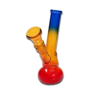 Bong de Cristal Rasta Angled