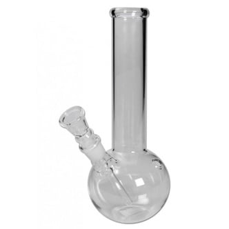 Bong de Cristal Recto con Base Redonda