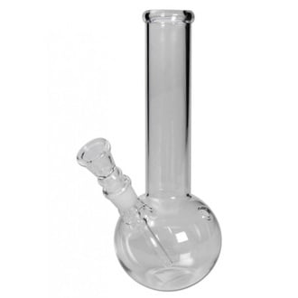 Bong de Cristal Recto con Base Redonda