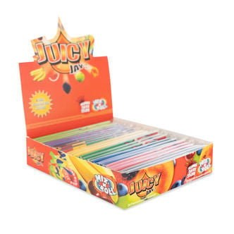 Caja de papel surtido Juicy Jay's Slim King Size (24 paquetes)