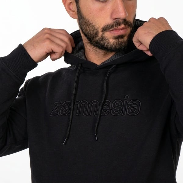 Sudadera Con Capucha Y Bordado Zamnesia | Negra