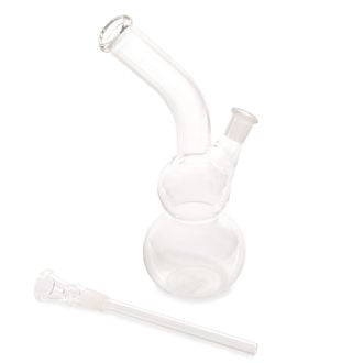 Bong De Vidrio Con Cazoleta Doble