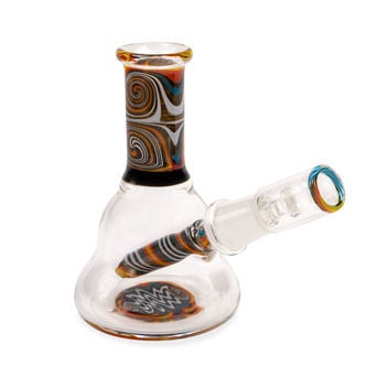 Mini Bong Para Aceites Swirl Naranja (Black Leaf)