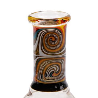 Mini Bong Para Aceites Swirl Naranja (Black Leaf)