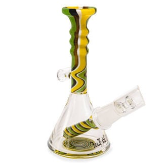 Mini Bong Para Aceites Swirl Verde (Black Leaf)