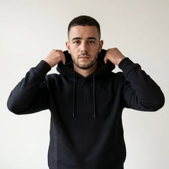 Sudadera Con Capucha Y Relieve Zamnesia | Negra
