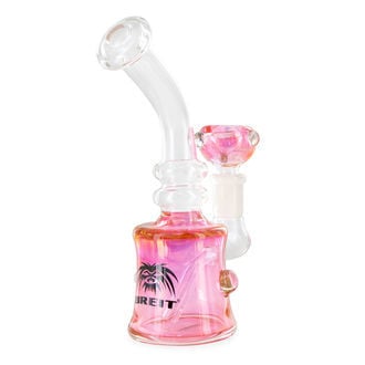 Bong de vidrio rosa transparente (Breit)