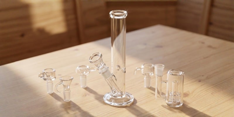 Bong cilíndrico de vidrio Bong cilíndrico de vidrio