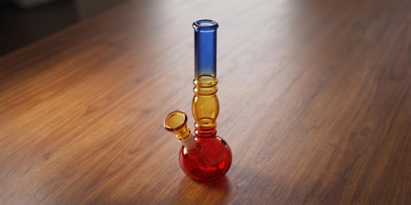 Bong de Cristal Rasta Straight Bong de Cristal Rasta Straight