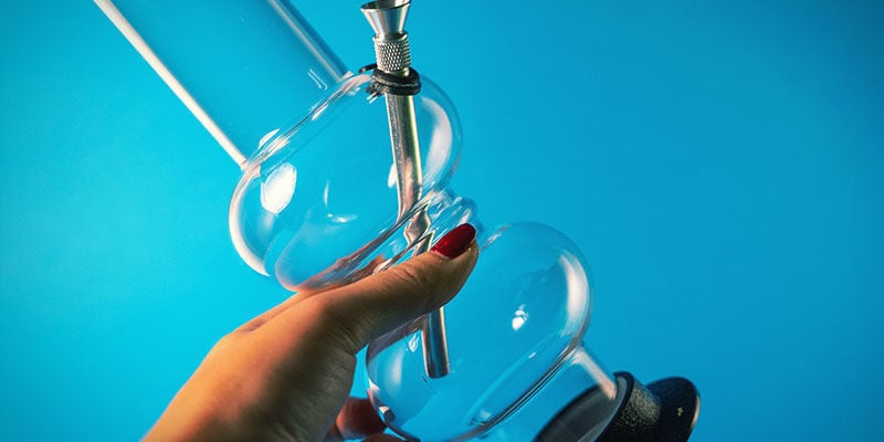Bong Acrílico Con Bol Doble