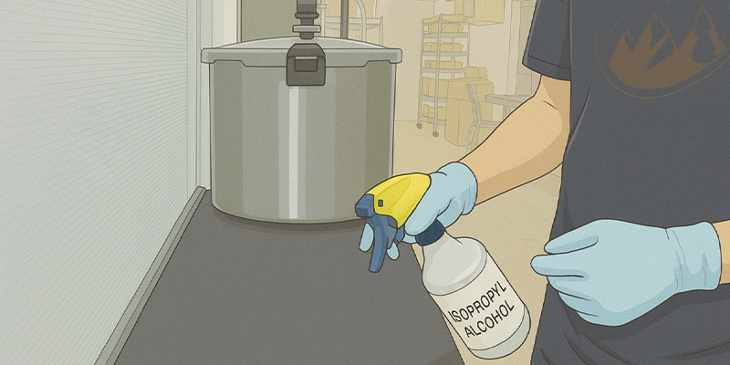 1. Esteriliza tu zona de trabajo y los utensilios