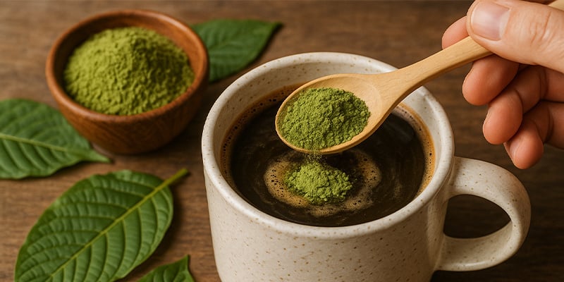 Mezclar kratom y café