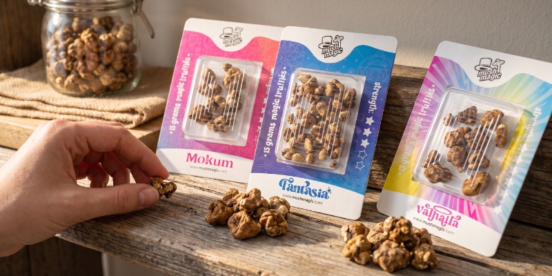 Nuestras variedades de trufas m&aacute;gicas, de la m&aacute;s suave a la m&aacute;s potente