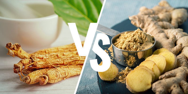 ¿En qué se diferencian el ginseng y el jengibre?