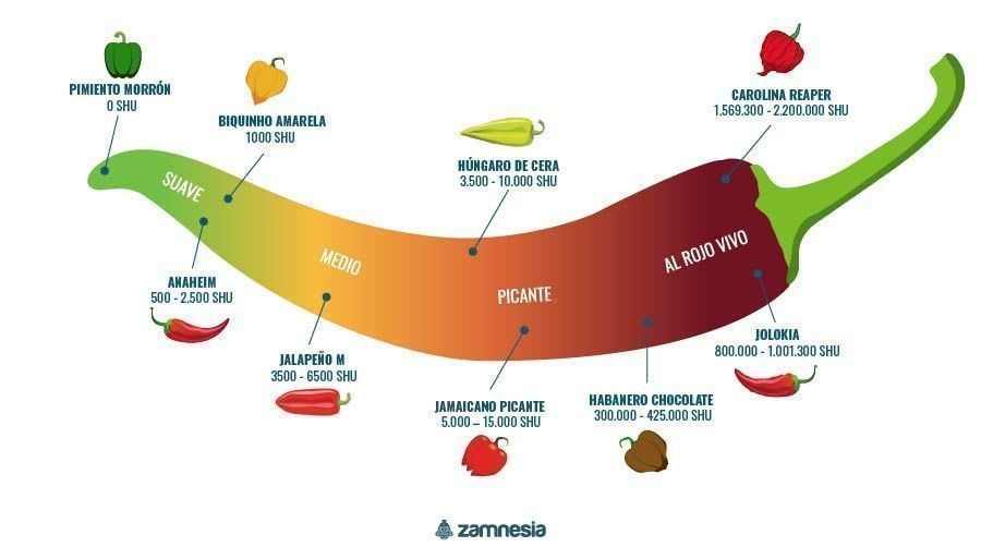 Pimientos Picantes Infografia