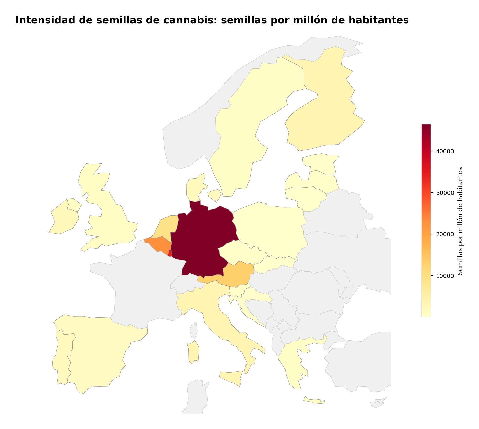 Mapa de la cultura de consumo de cannabis en Europa